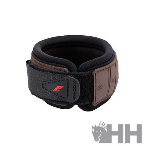 Pulsera ajustável castanha e preta para proteção com fecho em velcro