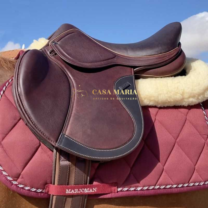 Selim Obstáculos OMEGA em couro com ponte intercambiável