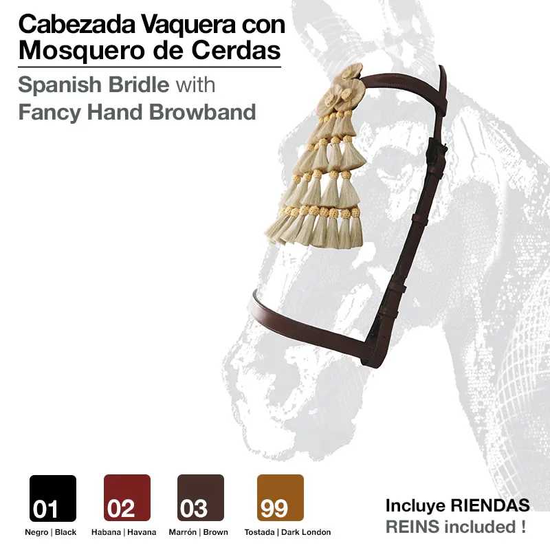 CABEÇADA VAQUEIRA COM MOSQUEIRO BORLAS