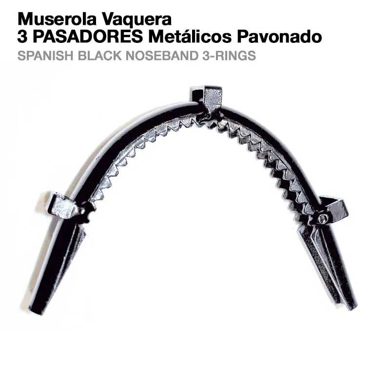 SERRETA VAQUEIRA 3 PASSADORES METÁLICOS PAVONADA