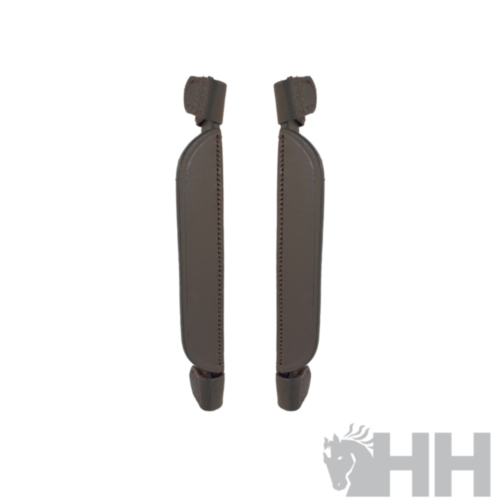 Par de pegadores cinza escuro sobre fundo branco com marca HH