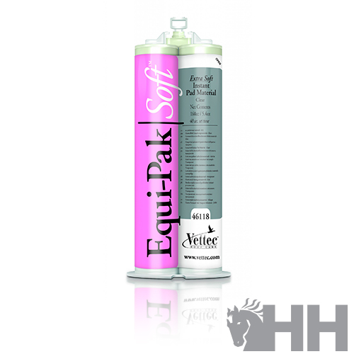 Cartucho duplo de material para rótulo branco e rosa com texto Equipak Soft