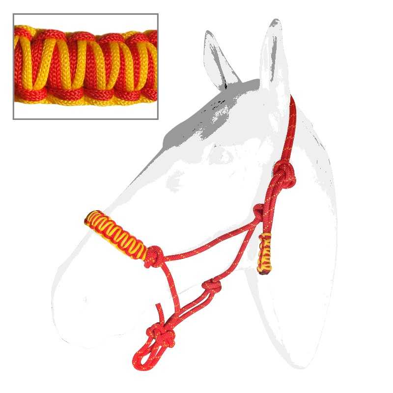 CABEÇÃO DE CORDA com focinheira forrada