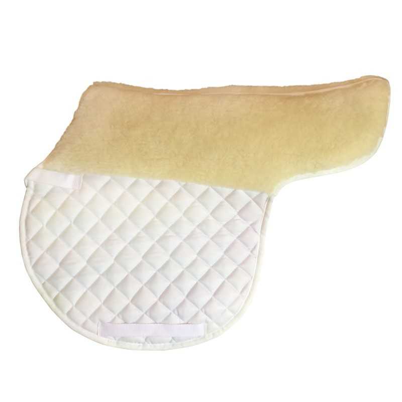 Almofadado para cavalo bege e branco com velcro