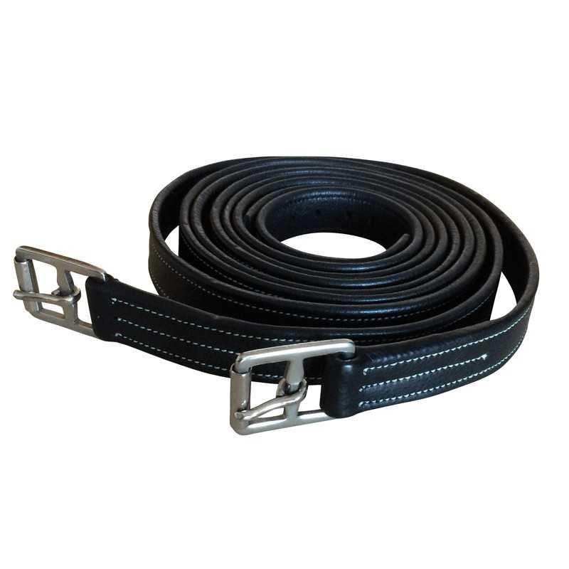 Loros PARA SELA INGLESA EM COURO DUPLO, FIVELA INOX