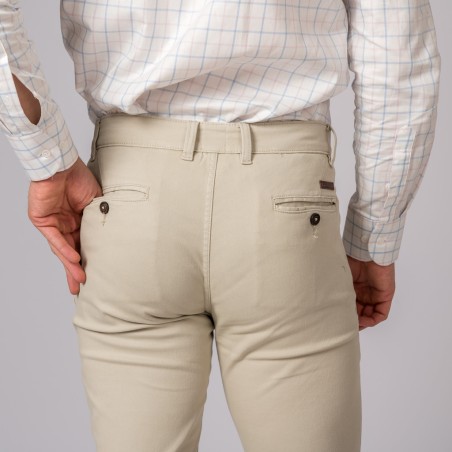 CALÇAS CHINO SLIM BEJE