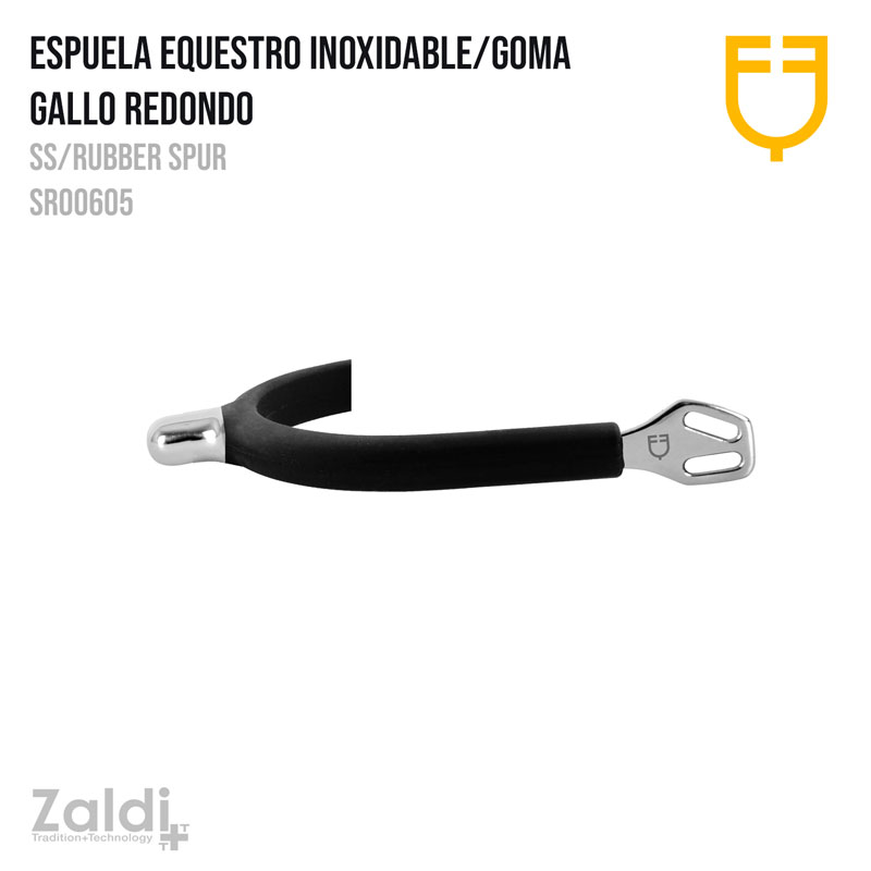 ESPORA EQUESTRO INOX/GOMA PUA REDONDO SR00605 15mm