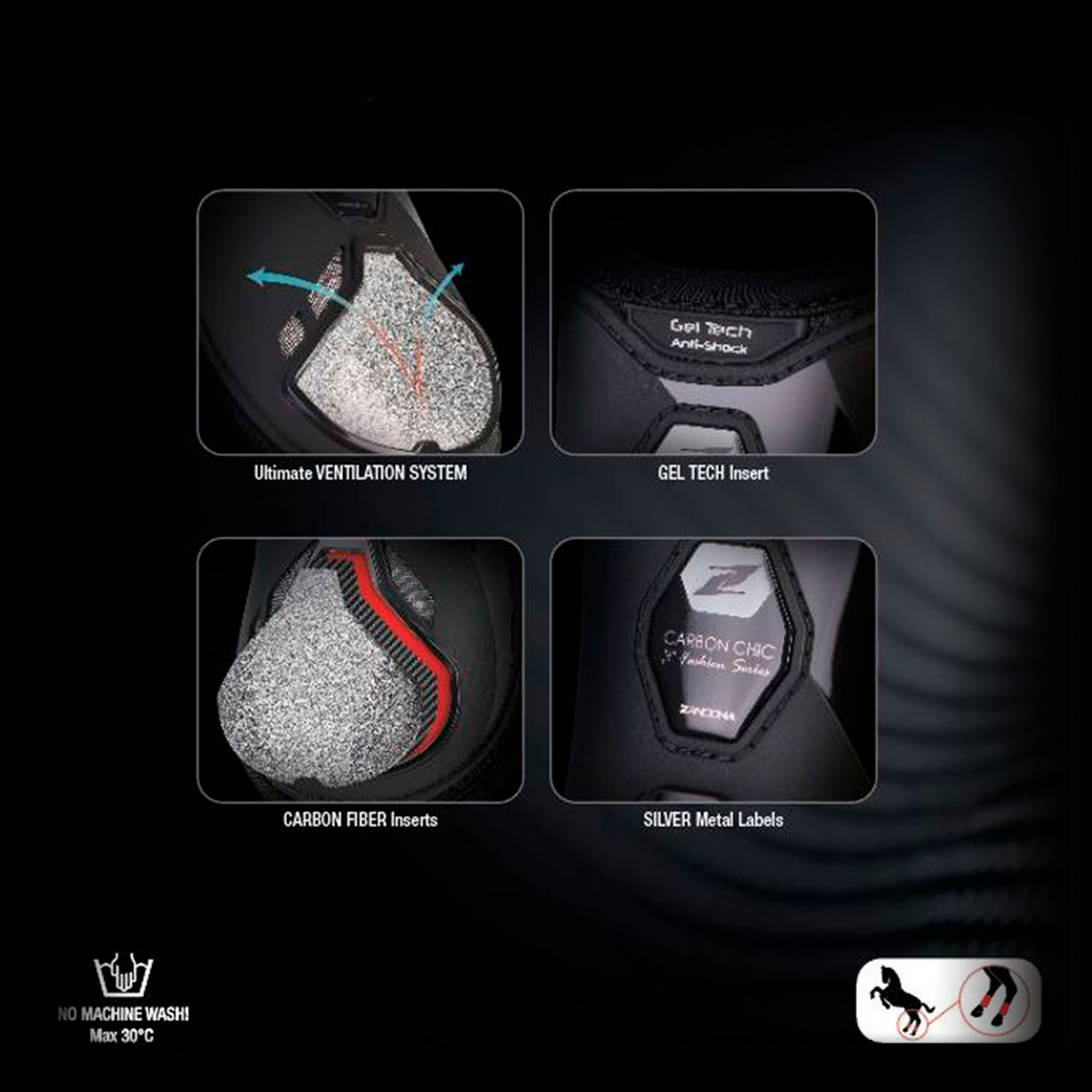 PROTETOR ZANDONÀ CARBON CHIC BOLETO (PAR)