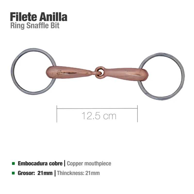 BRIDÃO DE ARGOLAS S EMBOCADURA COBRE 21923-50U 12.5CM