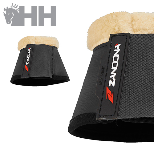 Campana preta para cavalo com forro bege e etiqueta ZANDONA