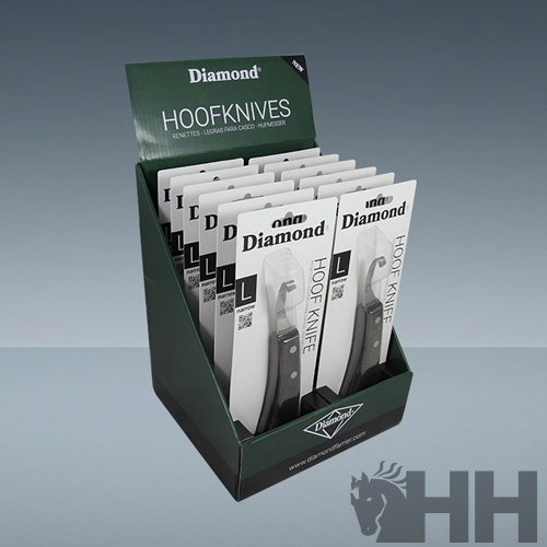 FACA DE CASCOS DIAMOND CABO MADEIRA LÂMINA PLANA DUPLO CORTE