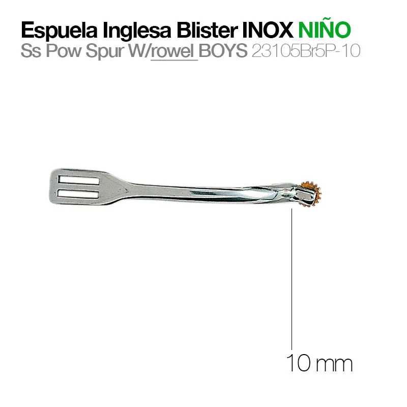 ESPORA INGLESA BLISTER INOX CRIANÇA 23105 BR5P-10