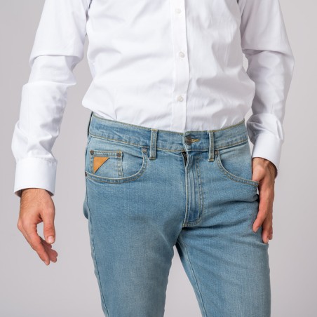 CALÇAS DE GANGA SLIM JHON LEWIS CLARO