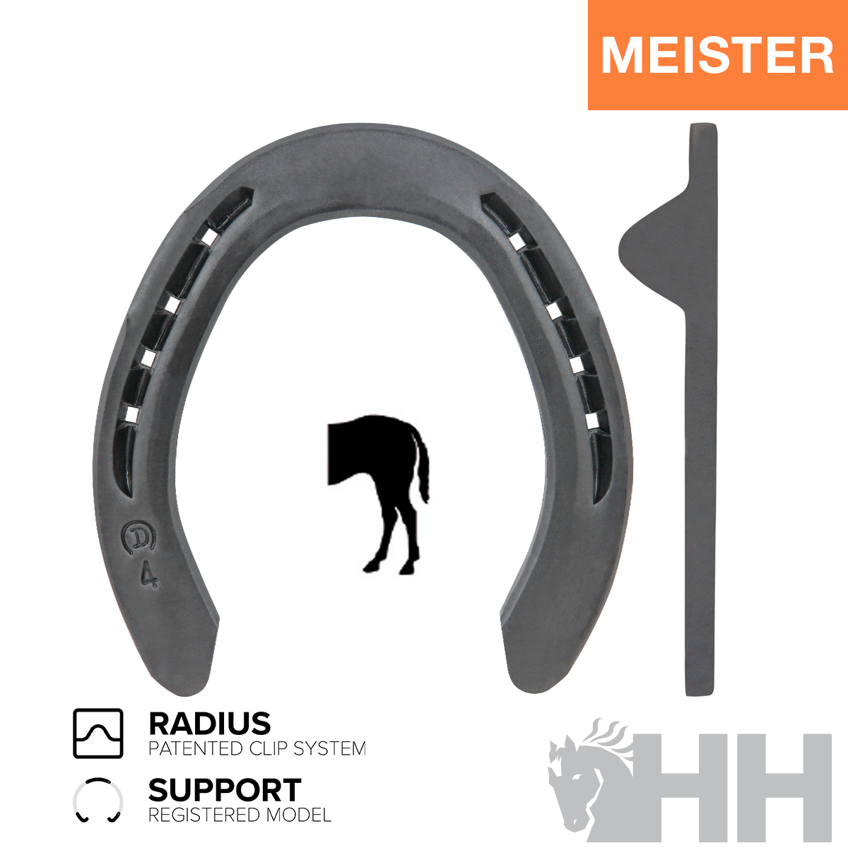 FERRADURA KERCKHAERT MEISTER 2 ARPÕES POSTERIOR (CAIXA 20 UNIDADES)