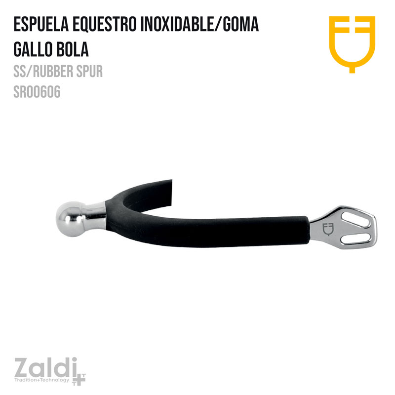 ESPORA EQUESTRO INOX/GOMA PUA BOLA SR00606 15mm