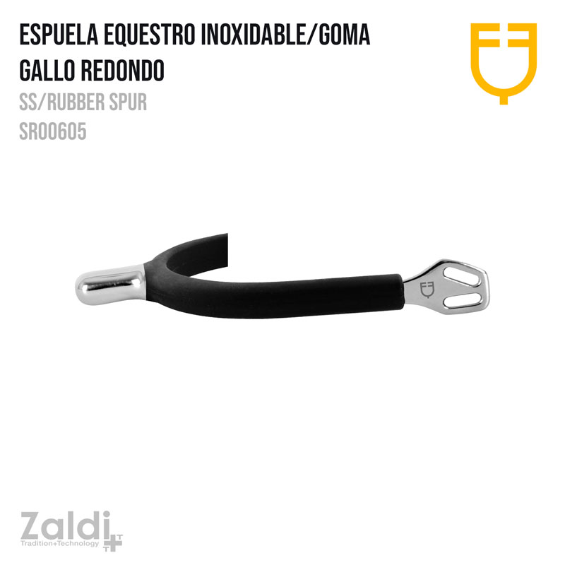 ESPORA EQUESTRO INOX/GOMA PUA REDONDO SR00605 20mm
