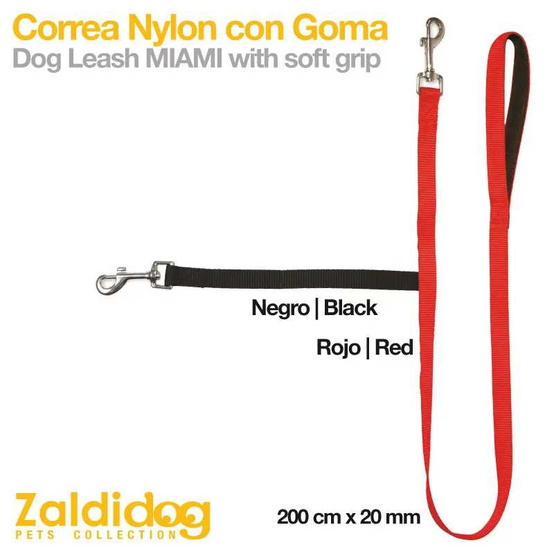 CÃO TRELA NYLON COM BORRACHA