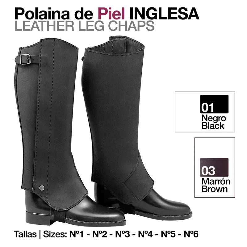 POLAINAS PELE INGLESA PRETO Nº1