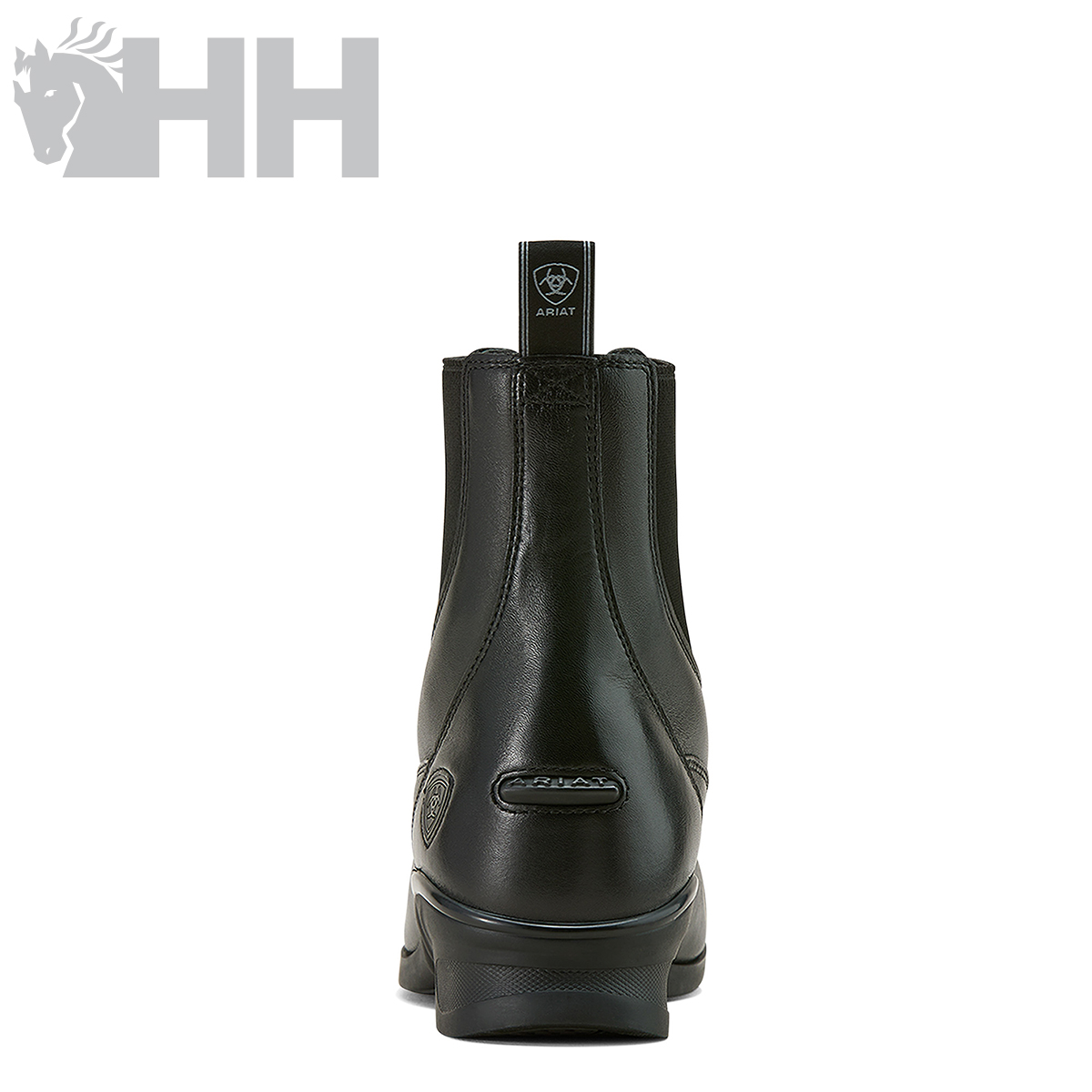 Botins de couro pretos com elásticos laterais e etiqueta ARMY