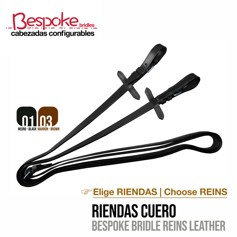 RÉDEAS EM COURO PARA CABEÇADA CONFIGURÁVEL