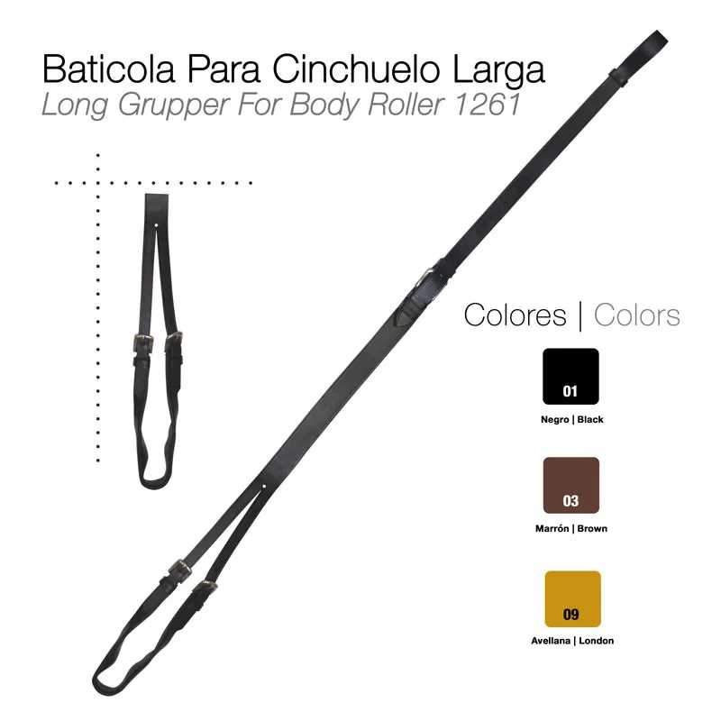 Cinchuelho longo para baticola em preto, castanho e amarelo