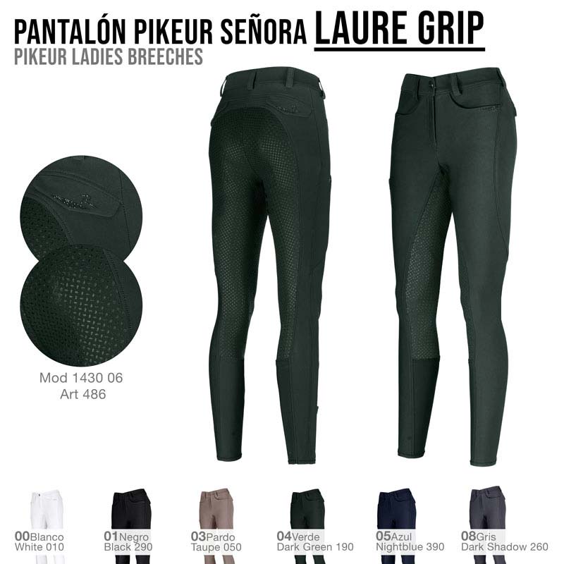 Calças de senhora Pikeur Laure Grip com grip texturizado em várias cores
