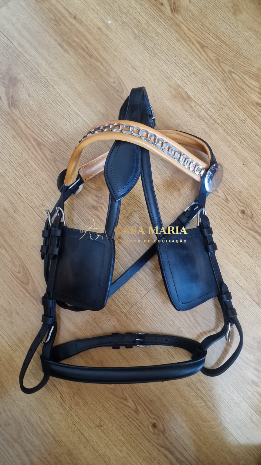 Arreios de Atrelagem em Couro com engate rápido