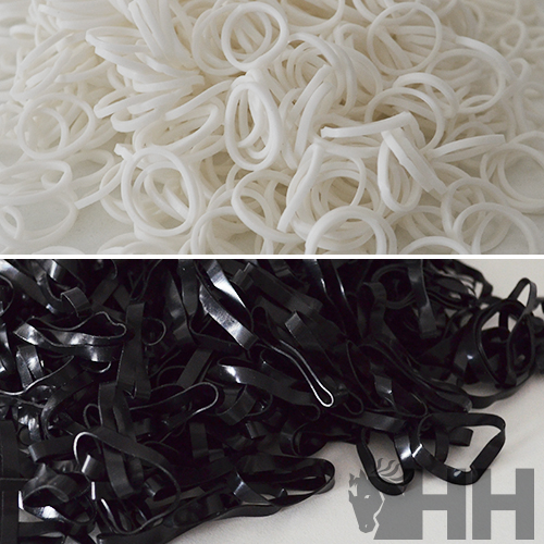 ELÁSTICOS P/CRINAS DE SILICONE (SACO 500 UNIDADES)