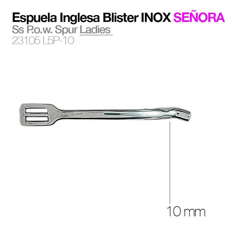 ESPORA INGLESA BLISTER INOX SENHORA 23105 L5P-10