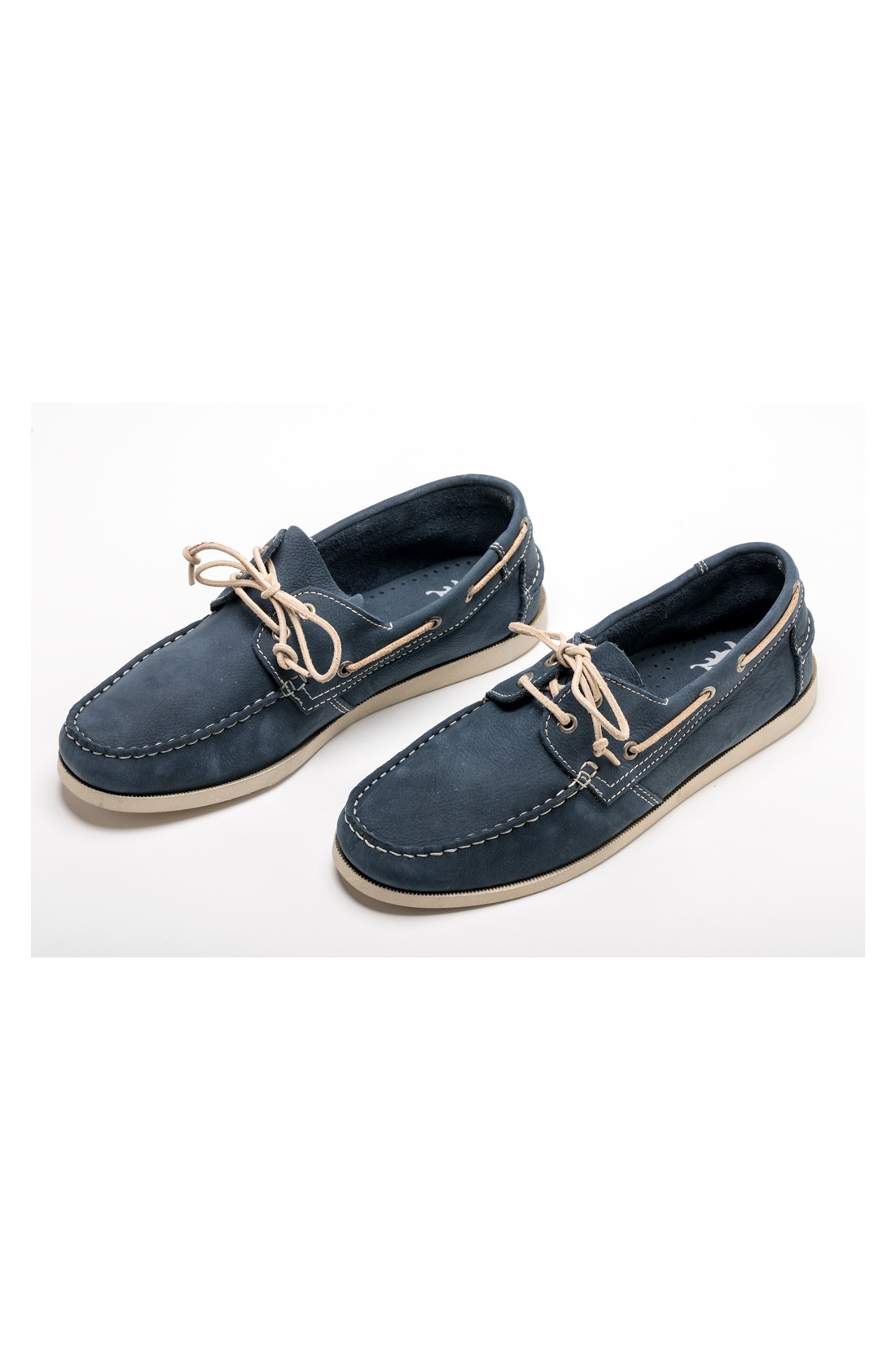 SAPATO DE COURO AZUL BRITISH COTTON