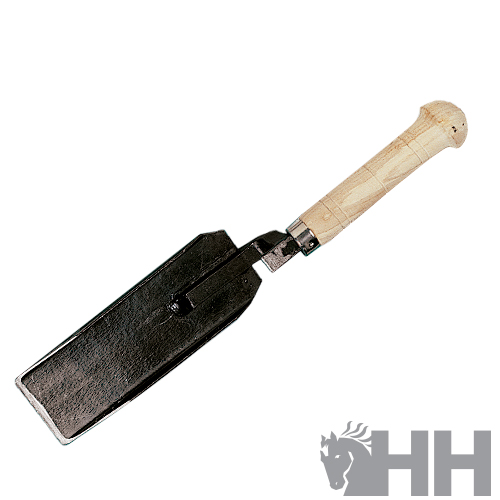 Pá de jardim com cabo de madeira e cabeça metálica preta