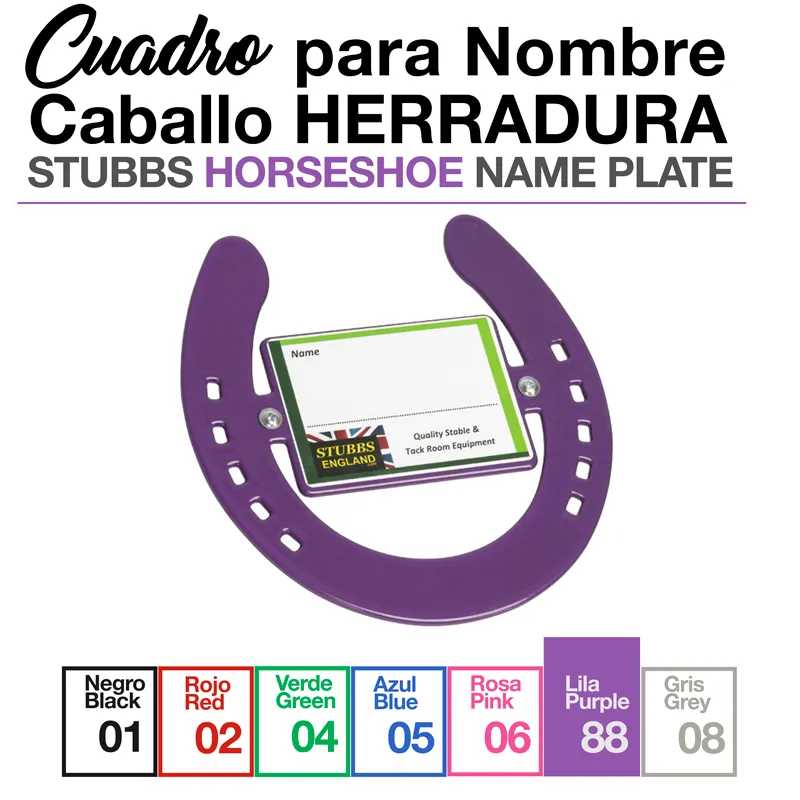 CHAPA PARA NOME DO CAVALO FERRADURA S2670 STUBBS