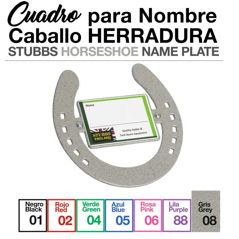 CHAPA PARA NOME DO CAVALO FERRADURA S2670 STUBBS