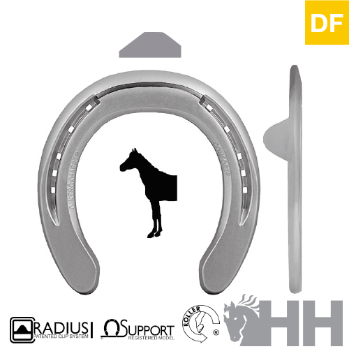 FERRADURA KERCKHAERT ALU COMFORT ALUMÍNIO 2 ARPÕES DIANTEIRA