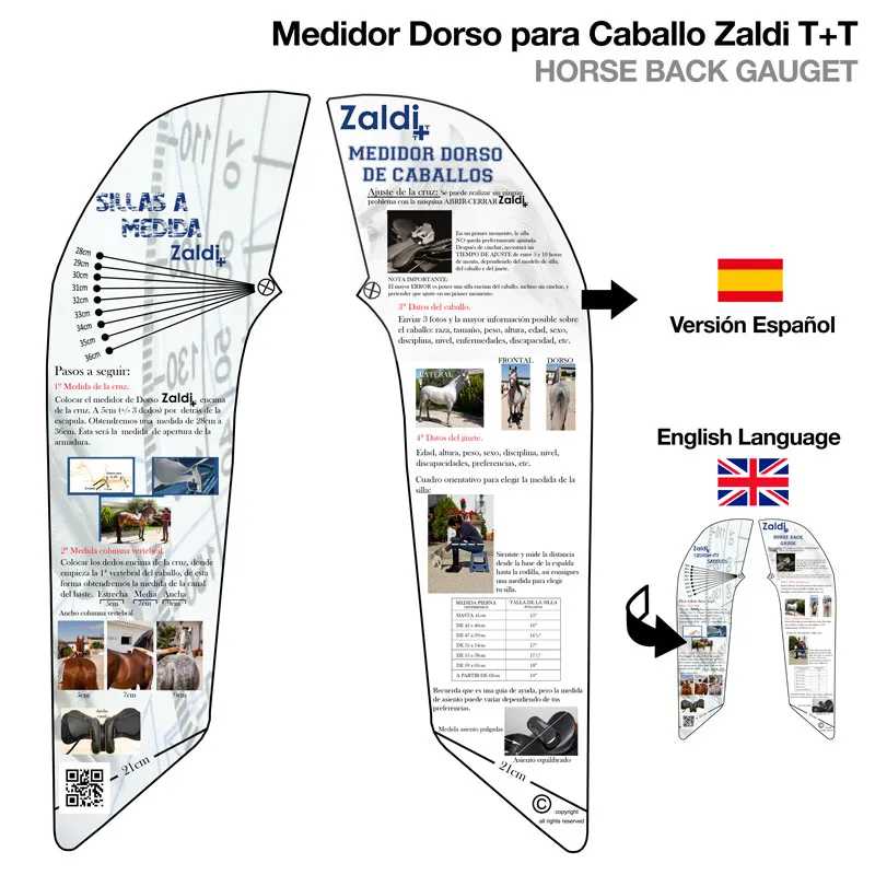 MEDIDOR DORSO PARA CAVALO ZALDI T+T