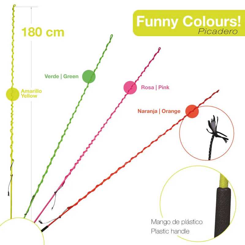 CHICOTE DE PICADEIRO NEON VERDE 500 180cm