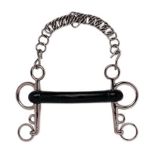 FREIO SEFTON PELHAM RETO BORRACHA MOLE