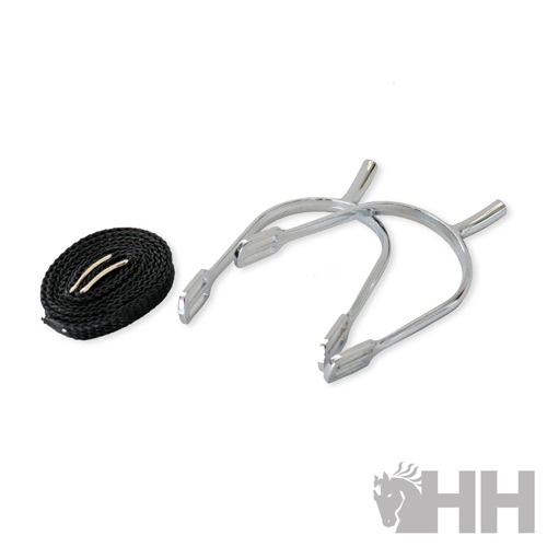 ESPORA INGLESA HH SENHORA PONTA RETA CROMADA SEM ROLETA (PAR)