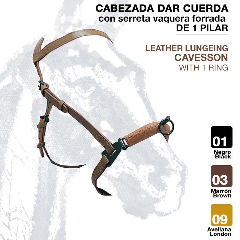 CABEÇADA P.GUIA C/SERRETA FOR.115 PRETO