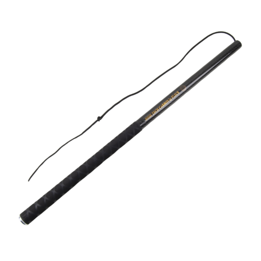 Bastão de ténis de mesa preto com cordão e texto dourado