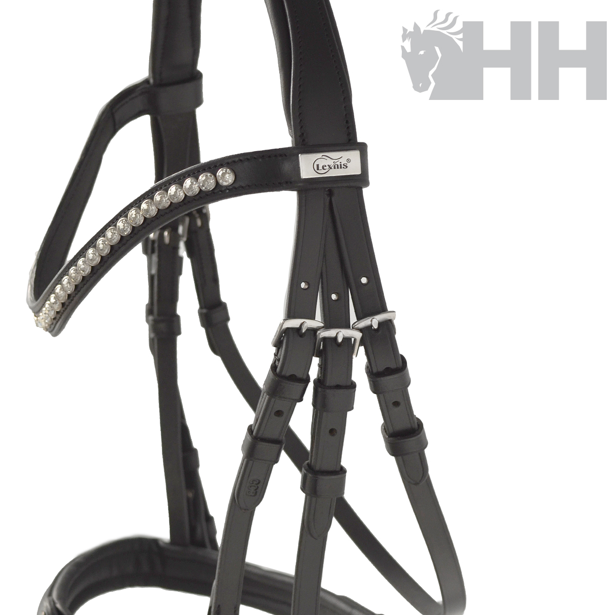 CABEÇADA INGLESA LEXHIS CLOE COM RÉDEAS LISAS