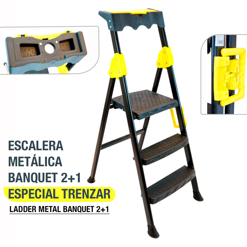 BANCO ESCADA METAL 2+1 ESPECIAL ENTRANÇAR