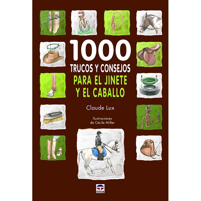 Capa de livro com ilustrações de equitação e texto em espanhol