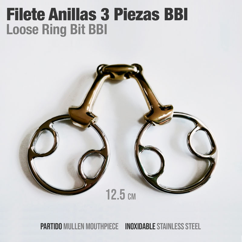 BRIDÃO DE ARGOLAS S 3-PEÇAS BBI INOX 12.5cm