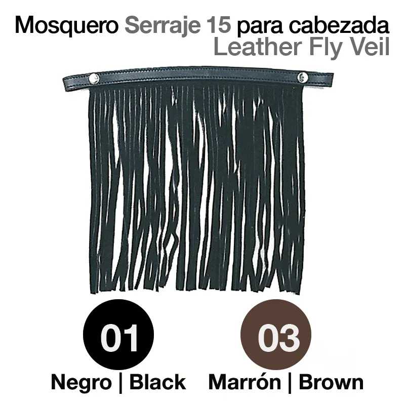 MOSQUEIRO DE CAMURÇA 15 PARA CABEÇADA PRETO