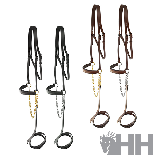 CABEÇADA PRESENTLOROS HH ECO COURO COM CORRENTE SEM TESTEIRA