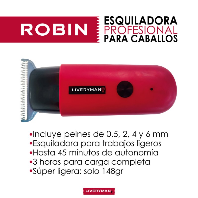 Máquina de Tosquia Aparadora de Retoques LIVERYMAN ROBIN