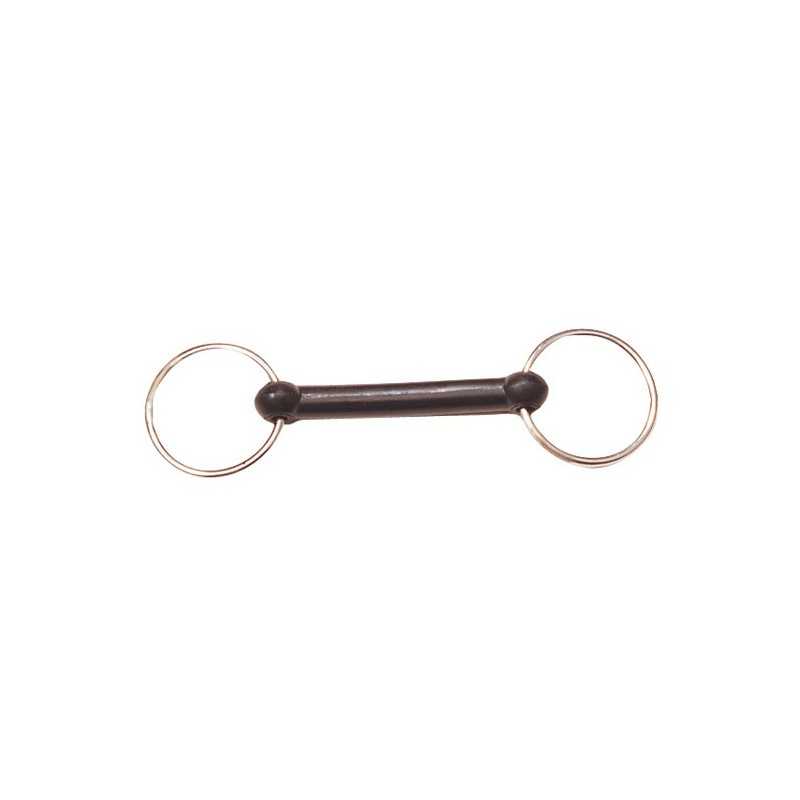 Bridão de argolas EMBOCADURA BORRACHA RÍGIDA