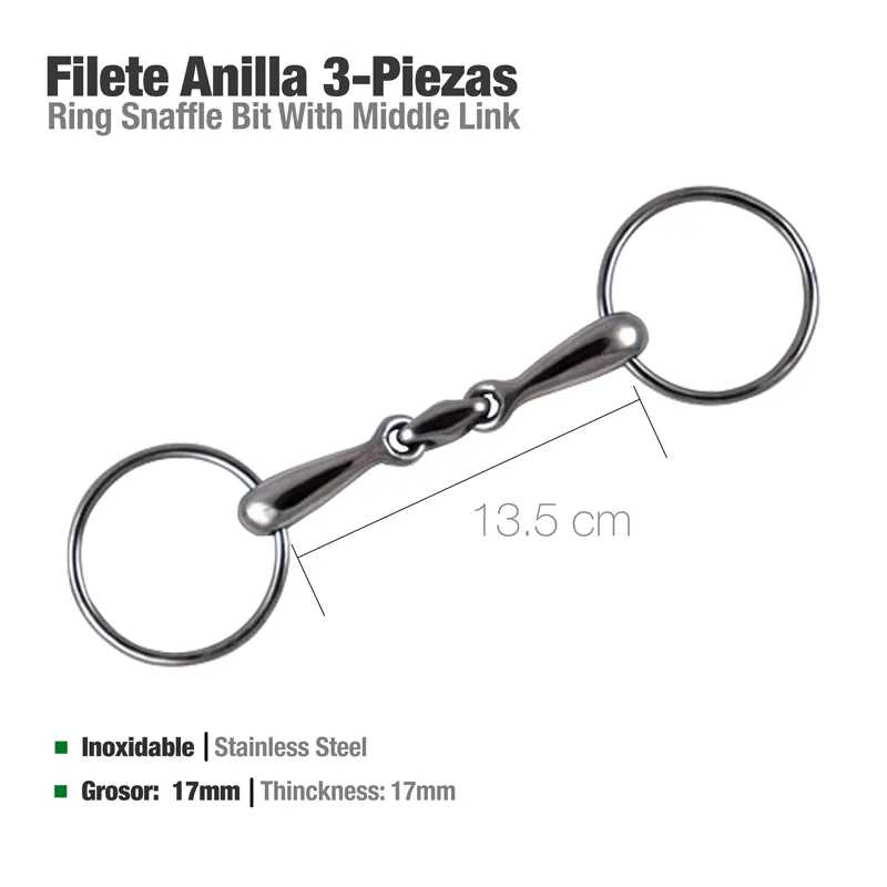 BRIDÃO DE ARGOLAS S 3-PEÇAS INOX 10.5CM