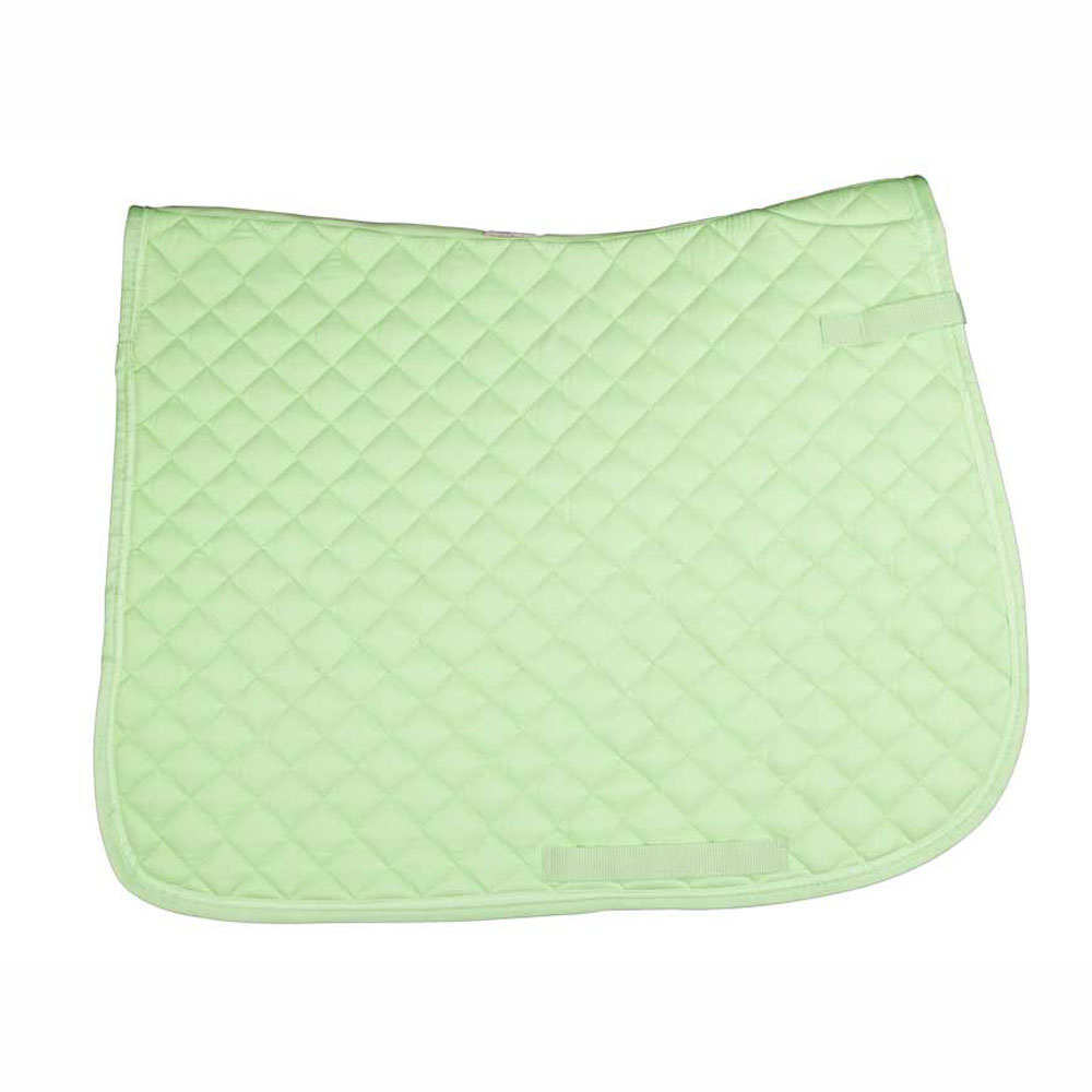 Tapete acolchoado para cavalo verde-claro com padrão de losangos